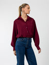 Jip | Cropped blouse | Bordeaux | Tall