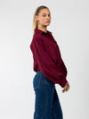 Jip | Cropped blouse | Bordeaux | Tall