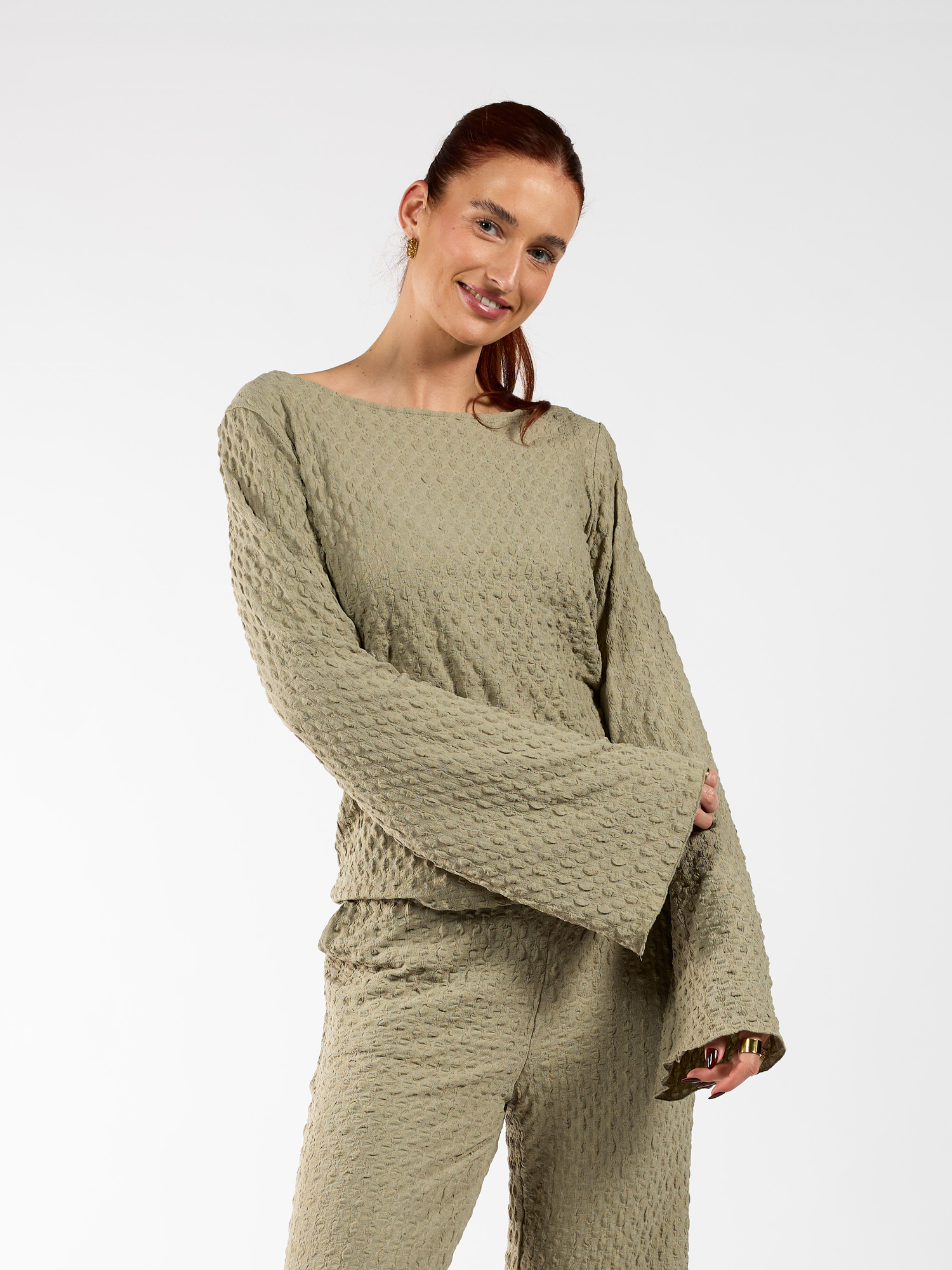 Jolie top | Co-ord set | Tall | Olijfgroen