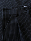 Leila | Wide leg trousers | Navy with stripe | Tall
