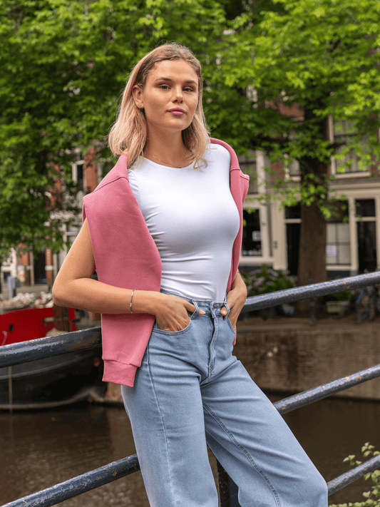 Liza short sleeve top | Wit | Tall