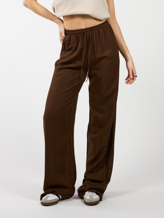 Lauren pants | Linnen | Bruin | Tall