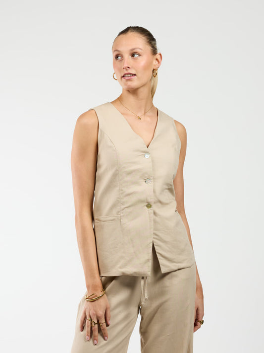 Lauren gilet | Beige | Tall
