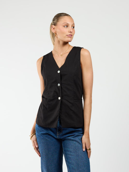 Lauren gilet | Zwart | Tall