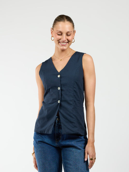 Lauren gilet | Navy | Tall