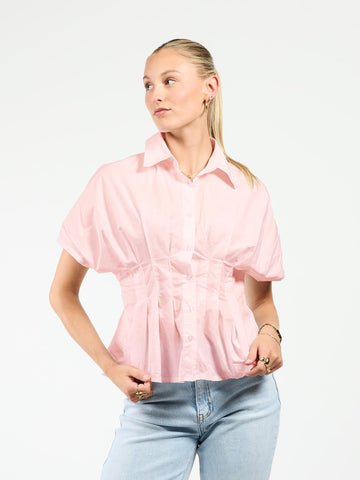 Leela getailleerde blouse | Lichtroze | Tall