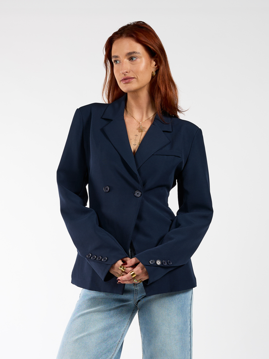Lily getailleerde blazer | Navy | Tall