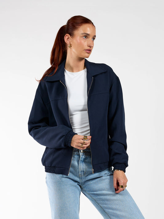 Lily jacket met kraag | Navy | Tall