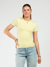 Liza short sleeve top | Butter yellow | Tall