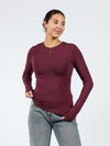 Liza long sleeve top | Tall | Bordeaux