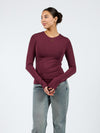 Liza long sleeve top | Tall | Bordeaux