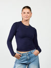 Liza long sleeve top | Navy | Tall