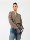 Lizzy cardigan with zipper | Taupe | Tall