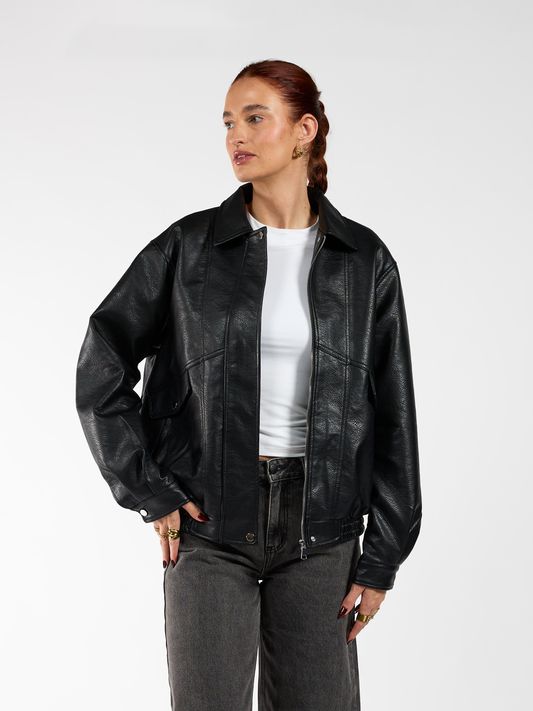 Loua oversized jacket | Zwart | Tall