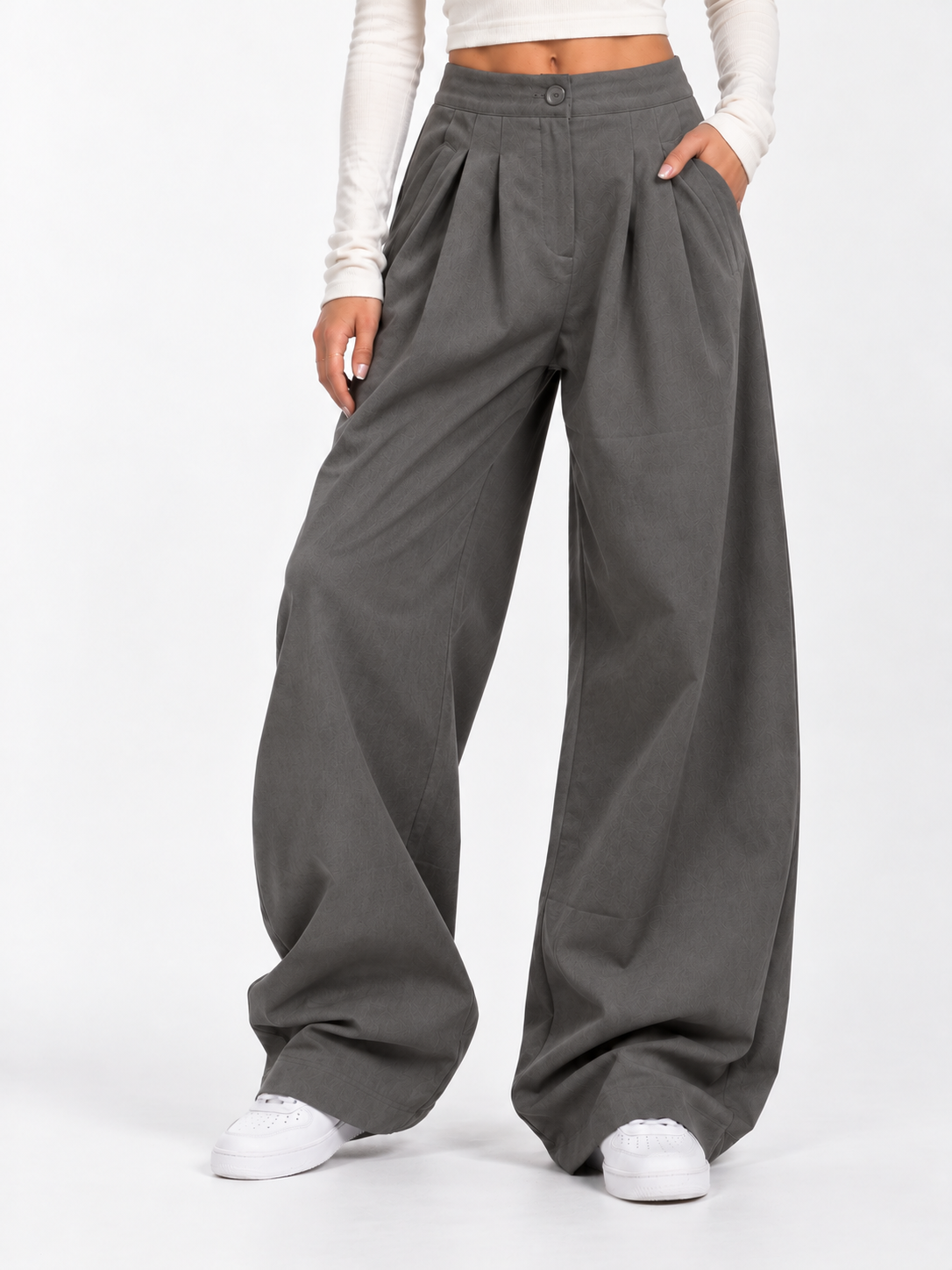 Loulou pants | Donkergrijs | Tall