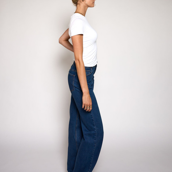 Maddy Wide Leg Jeans | Dark blue | Stretch | Tall
