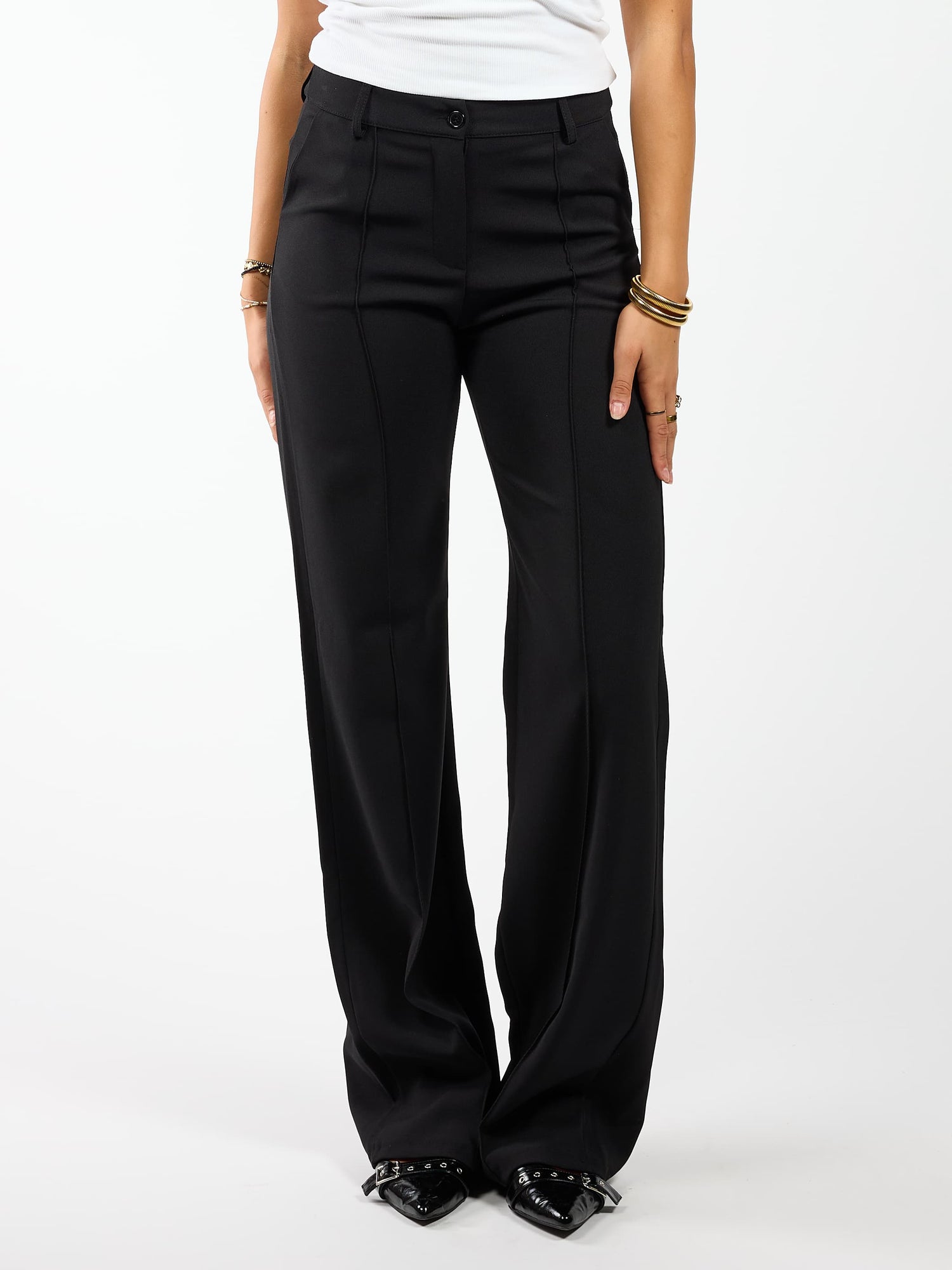 Marley | Wide leg pantalon | Zwart | Tall
