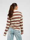 Maya Polo | Gestreept wit bordeaux | Tall