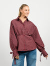 Millie blouse | Rood geruit | Tall