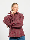 Millie blouse | Rood geruit | Tall