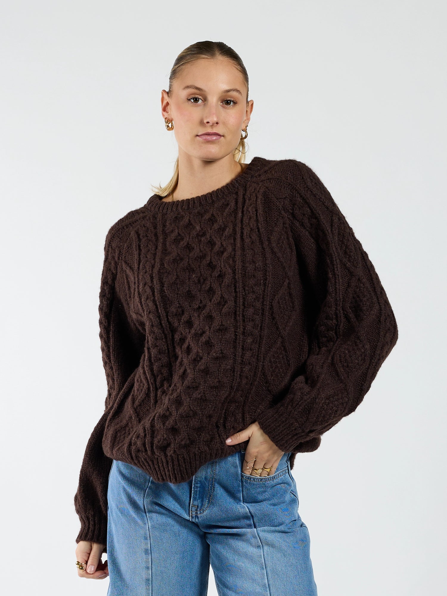 Mira Cable Knit | Bruin | Tall