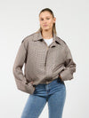 Naya jacket | Geruit camel | Tall