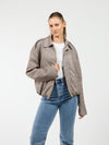 Naya jacket | Geruit camel | Tall