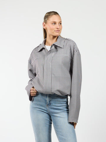 Naya jacket | Geruit zwart | Tall