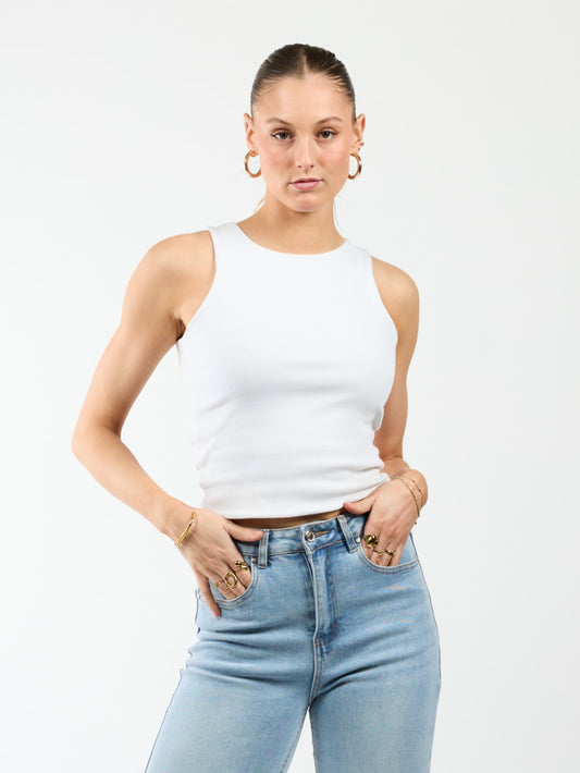 Basic Tank Top Noa | Off white | Tall
