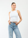 Noa Basic Tank Top | Off-white | Tall