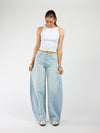 Olivia Balloon Jeans | Mid-waist | Mixed denim | Tall