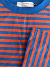 Nine Tee | Wide-sleeved | Striped blue and orange | Tall