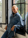 Zoë Denim Jumpsuit | Straight leg | Stretch | Donkerblauw | Tall