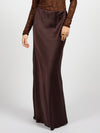 Sammy Satin Skirt | Brown | Tall