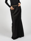 Sammy Satin Skirt | Zwart | Tall