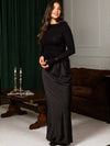 Sammy Satin Skirt | Zwart | Tall
