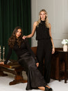 Sammy Satin Skirt | Zwart | Tall