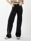 Sassy | Super Wide Leg Jeans | Stretch | Washed black | Tall