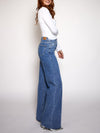 Sassy | Super Wide Leg Jeans | Destroyed | Stretch | Donkerblauw | Tall