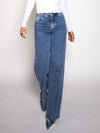 Sassy | Super Wide Leg Jeans | Destroyed | Stretch | Donkerblauw | Tall