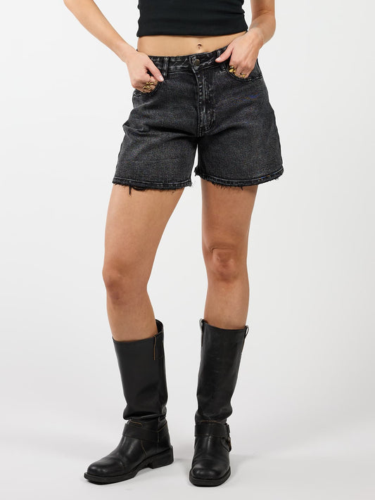 Sera | Denim Short | Grijs | Tall