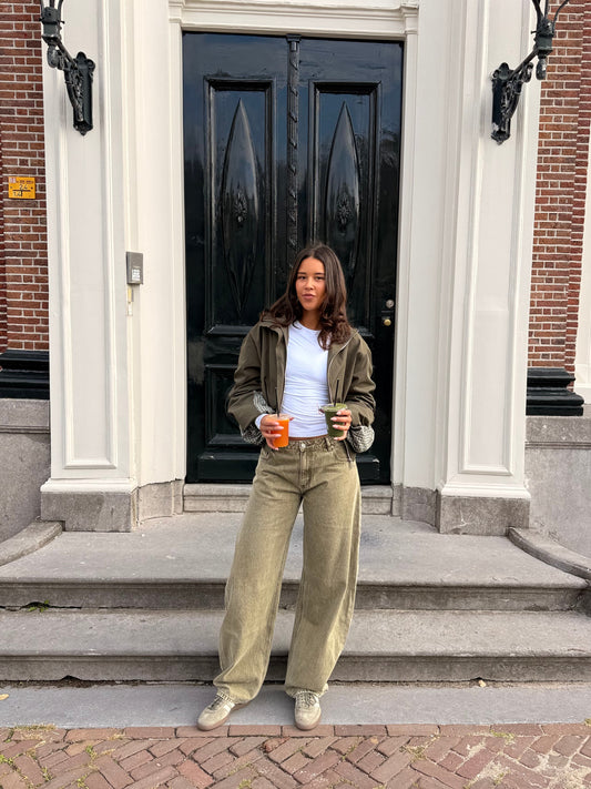 Rae Balloon Jeans | Mid-waist | Groen | Tall