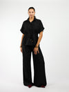 Steph | Wide leg pants | Zwart | Tall