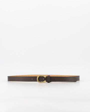 Cece belt brown | golden buckle