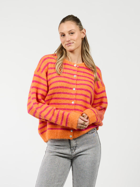 Vive Vest | Oranje roze gestreept | Tall