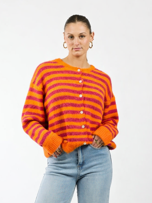 Vive Vest | Oranje roze gestreept | Tall