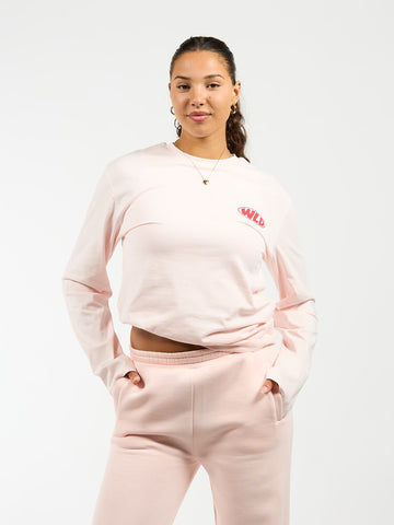 WLD longsleeve tee | Lichtroze | Tall