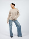 Mira Cable Knit | Beige | Tall
