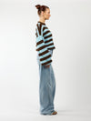 Leah Knit | Gestreept blauw bruin | Tall