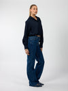 Maddy Wide Leg Jeans | Dark blue | Stretch | Tall